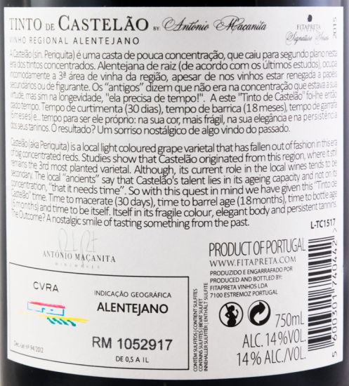 2015 António Maçanita Tinto Castelão Reserva red