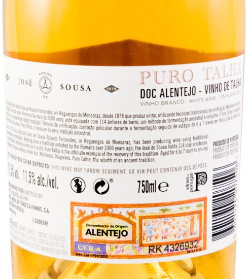 2015 José Maria da Fonseca José de Sousa Puro Talha branco
