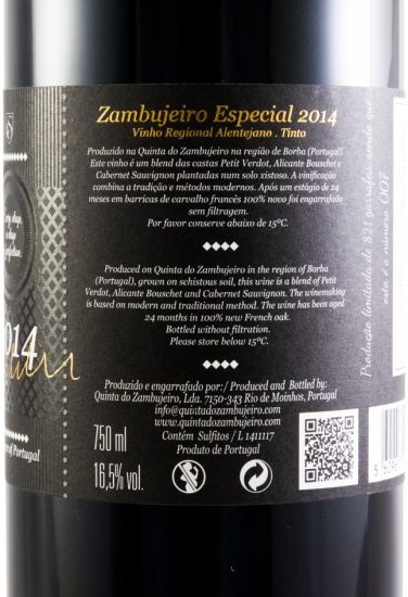 2014 Zambujeiro Especial red