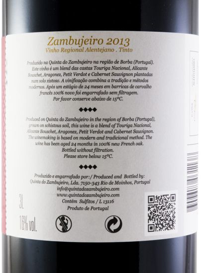 2013 Zambujeiro tinto 3L