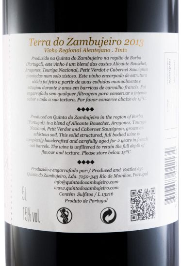 2013 Terra do Zambujeiro tinto 5L