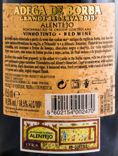 2013 Borba Grande Reserva Gold tinto