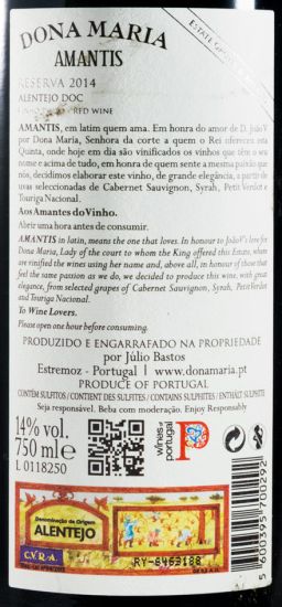 2014 Júlio Bastos Dona Maria Amantis Reserva red