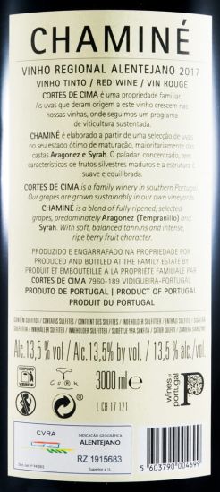 2017 Cortes de Cima Chaminé red 3L