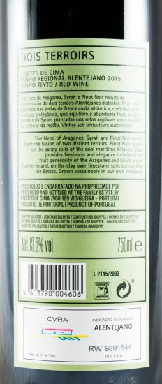 2015 Cortes de Cima Dois Terroirs tinto