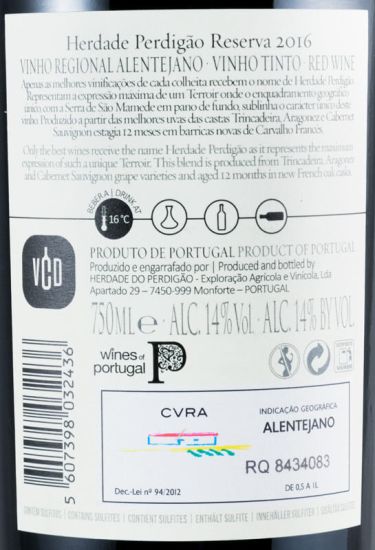 2016 Herdade do Perdigão Reserva tinto