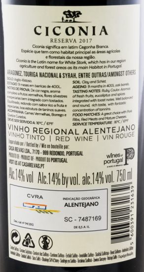 2017 Ciconia Reserva red