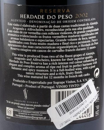 2002 Herdade do Peso Reserva tinto