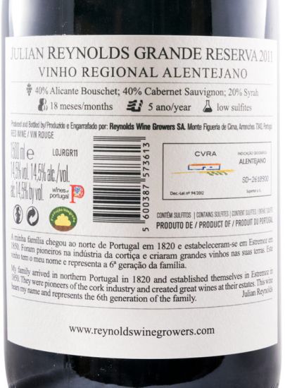 2011 Julian Reynolds Grande Reserva tinto 1,5L
