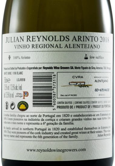 2018 Julian Reynolds Arinto branco