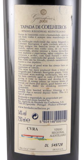 2001 Tapada de Coelheiros Garrafeira tinto