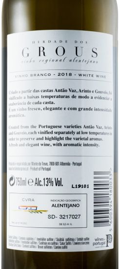 2018 Herdade dos Grous white