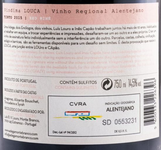2015 Monte Branco Ca tinto