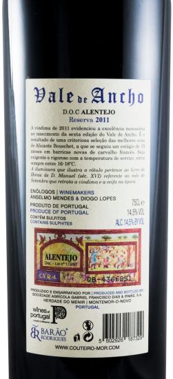 2011 Vale do Ancho Reserva tinto