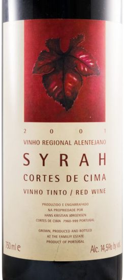 2001 Cortes de Cima Syrah red