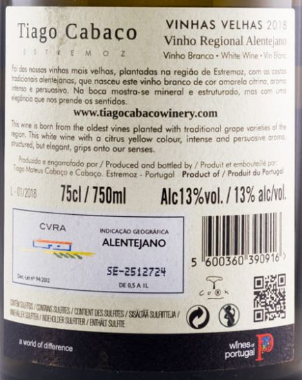 2018 Tiago Cabaço Vinhas Velhas branco