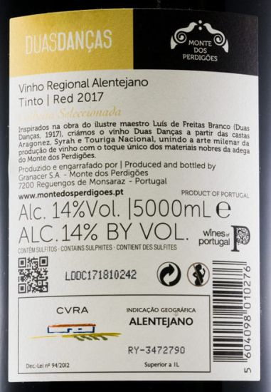 2017 Monte dos Perdigões Duas Danças red 5L