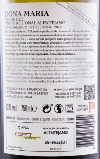 2018 Júlio Bastos Dona Maria Viognier branco