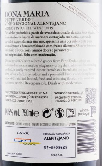 2015 Júlio Bastos Dona Maria Petit Verdot tinto