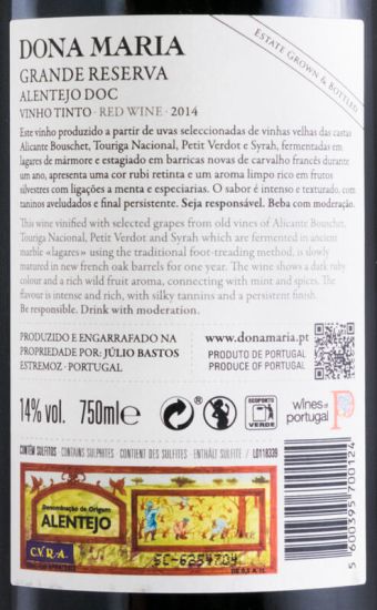 2014 Júlio Bastos Dona Maria Grande Reserva tinto