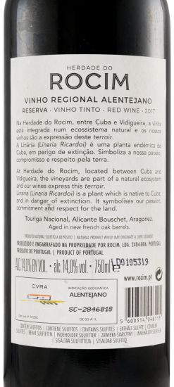 2017 Herdade do Rocim Reserva red