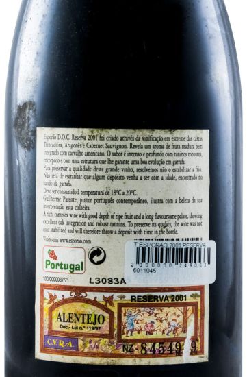 2001 Esporão Reserva red