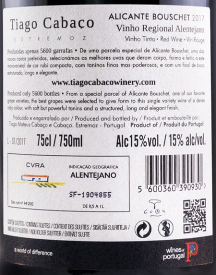 2017 Tiago Cabaço Alicante Bouschet tinto