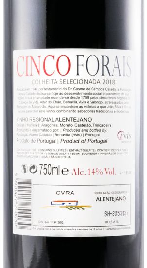 2018 Cinco Forais tinto