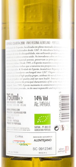 2018 Esporão Colheita organic white