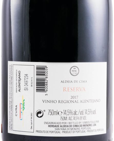 2017 Herdade Aldeia de Cima Reserva red