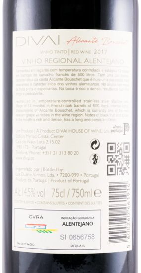 2017 Divai Alicante Bouschet tinto