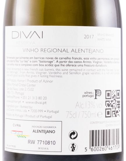 2017 Divai Reserva white