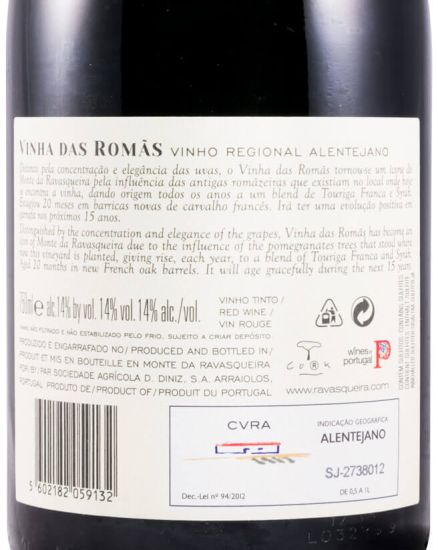 2017 Monte da Ravasqueira Vinha das Romãs tinto