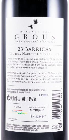 2018 Herdade dos Grous 23 Barricas tinto