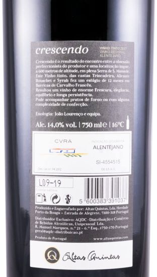 2017 Altas Quintas Crescendo red