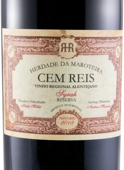 2018 Herdade da Maroteira Cem Reis Syrah Reserva red