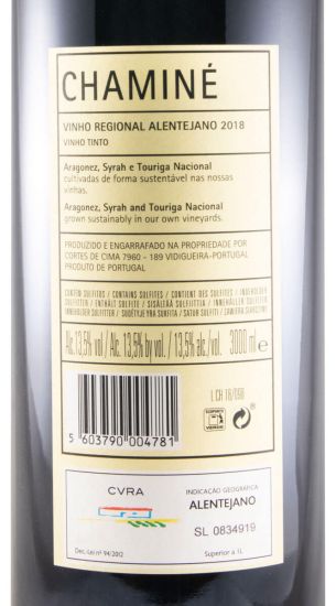 2018 Cortes de Cima Chaminé red 3L