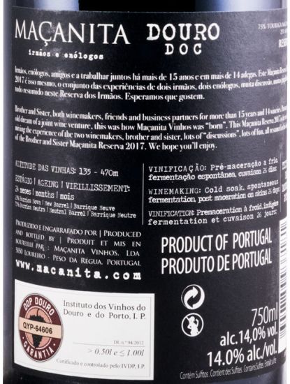 2017 Maçanita Reserva tinto