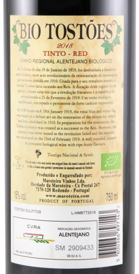 2018 Bio Tostões organic red