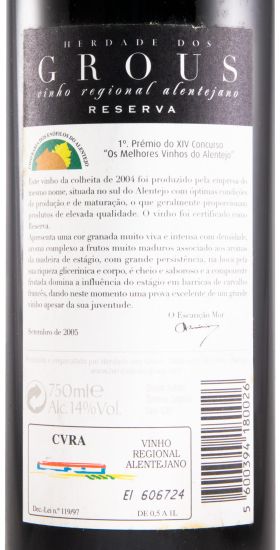 2004 Herdade dos Grous Reserva red