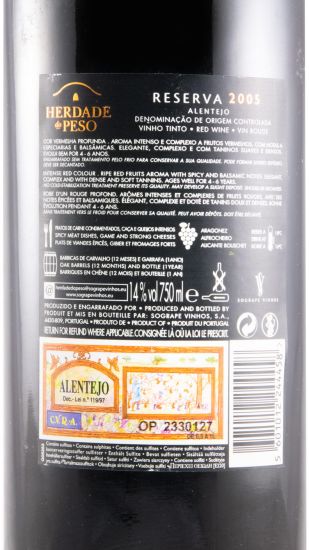 2005 Herdade do Peso Reserva red