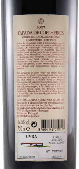 2007 Tapada de Coelheiros red
