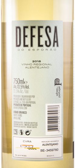 2018 Herdade do Esporão Vinha da Defesa branco