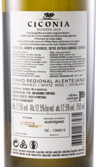 2018 Ciconia Reserva white