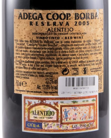 2005 Borba Reserva red (cork label)