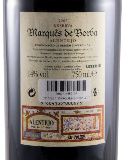 2007 João Portugal Ramos Marquês de Borba Reserva red