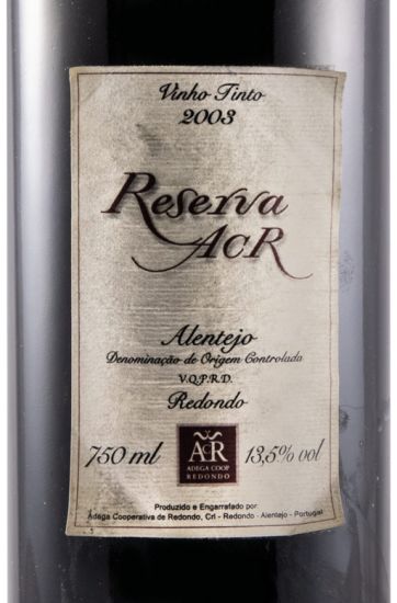 2003 Adega Cooperativa do Redondo Reserva tinto
