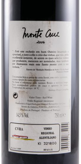 2006 Monte Cruz Syrah tinto