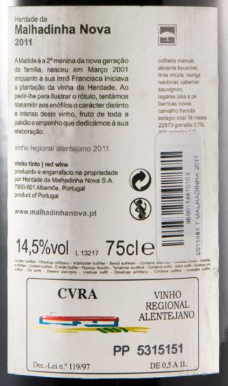 2011 Malhadinha red