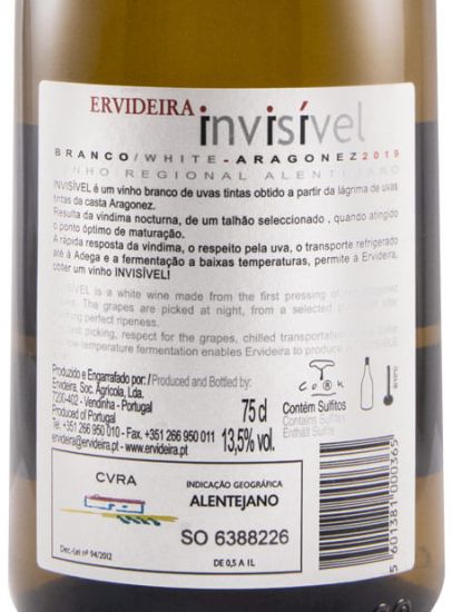2019 Invisível Aragonez white